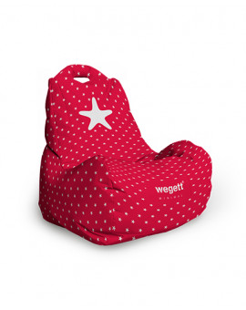 Sedací vak Classic Minimal Star Red | Wegett