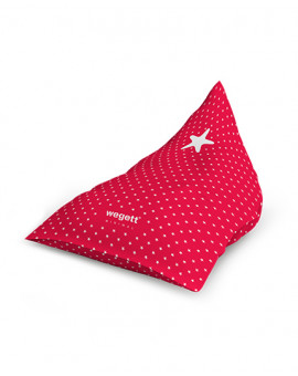 Sedací vak Triangle Minimal Star Red | Wegett