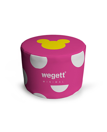 Taburet Minimal MM Pink Sedací vak Wegett Taburet Minimal MM Pink