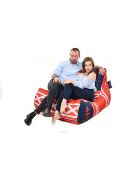 Sedací vak Lounge XXL Šedomodrá | Wegett